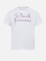 T-Shirt für Mädchen mit St. Barth-Prinzessin-Stickerei