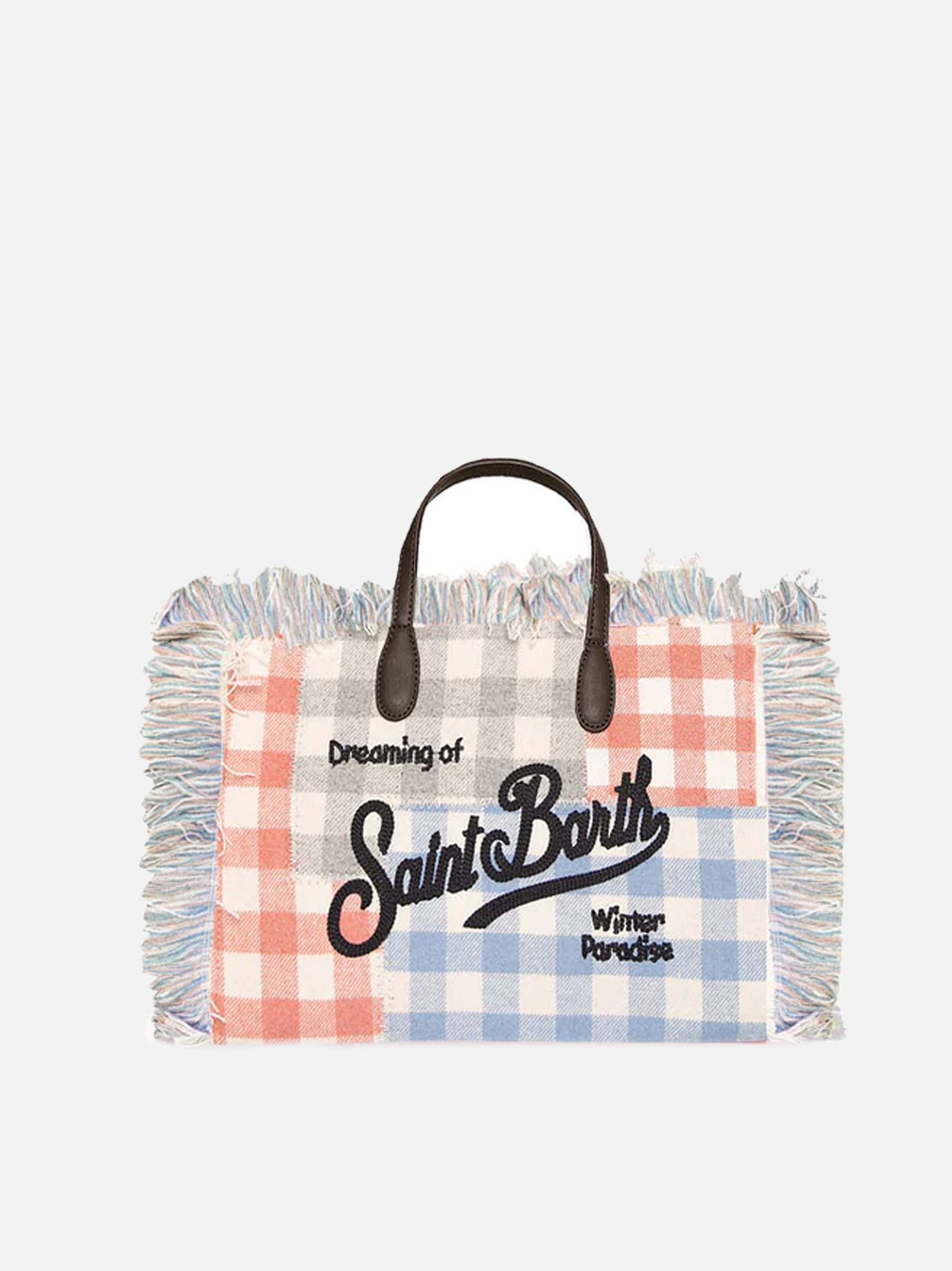 Borsa Colette a quadretti di lana – MC2 Saint Barth