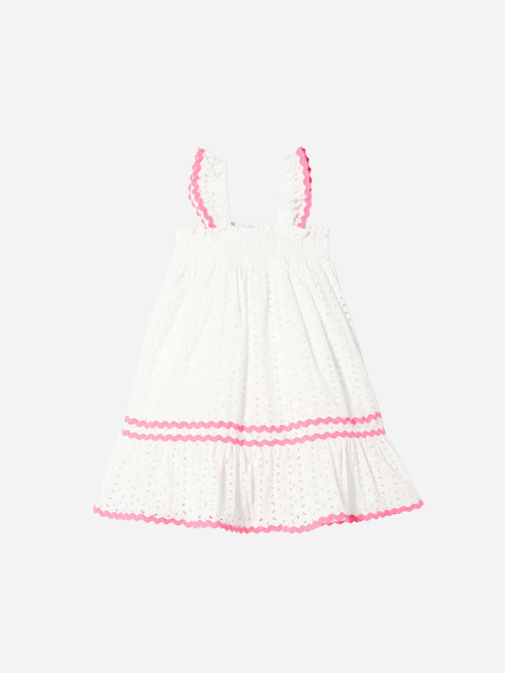 Girl white sangallo dress - MC2 Saint Barth
