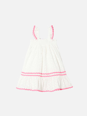 Girl white sangallo dress - MC2 Saint Barth