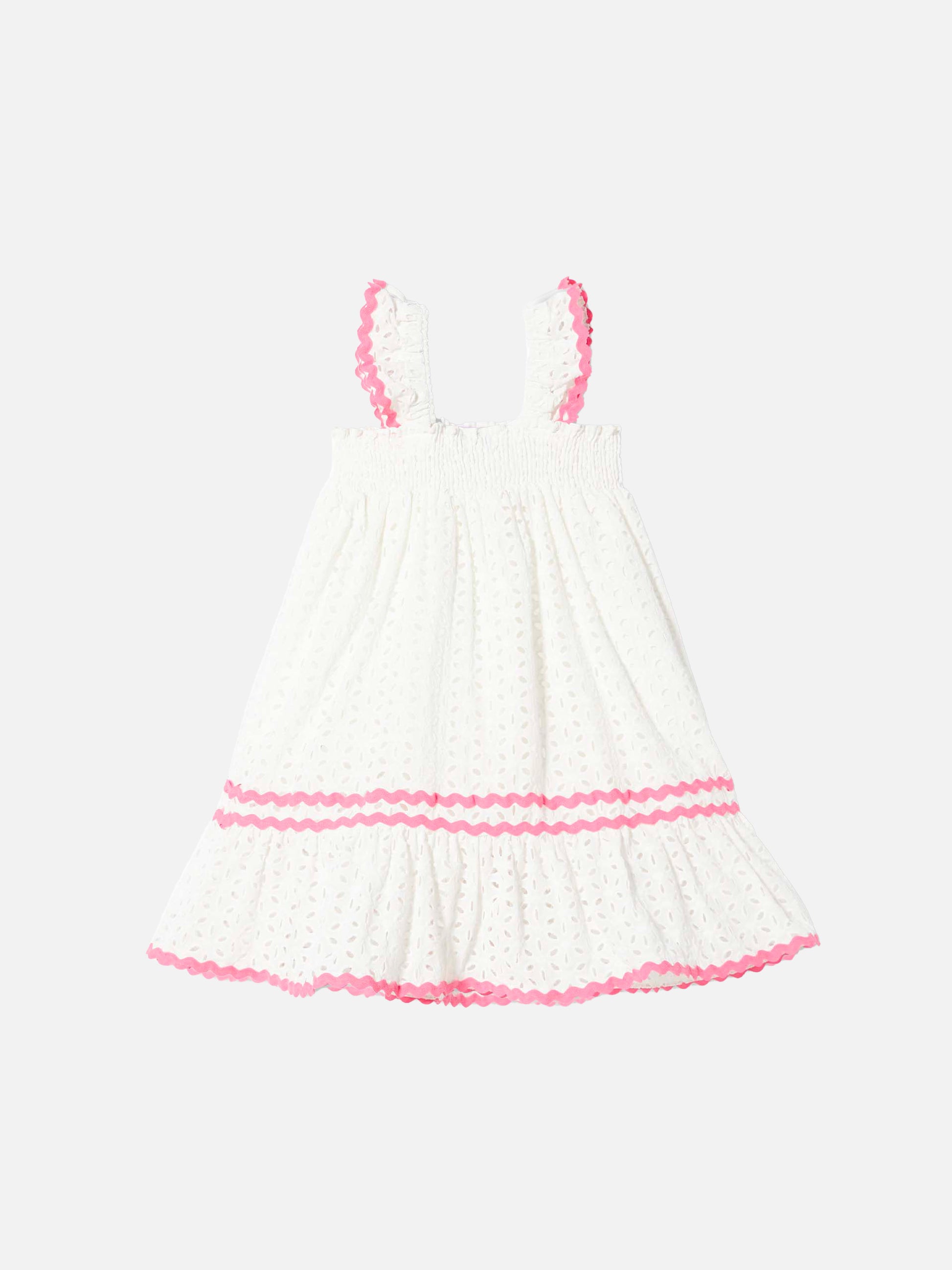 Girl white sangallo dress - MC2 Saint Barth