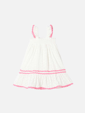 Girl white sangallo dress - MC2 Saint Barth