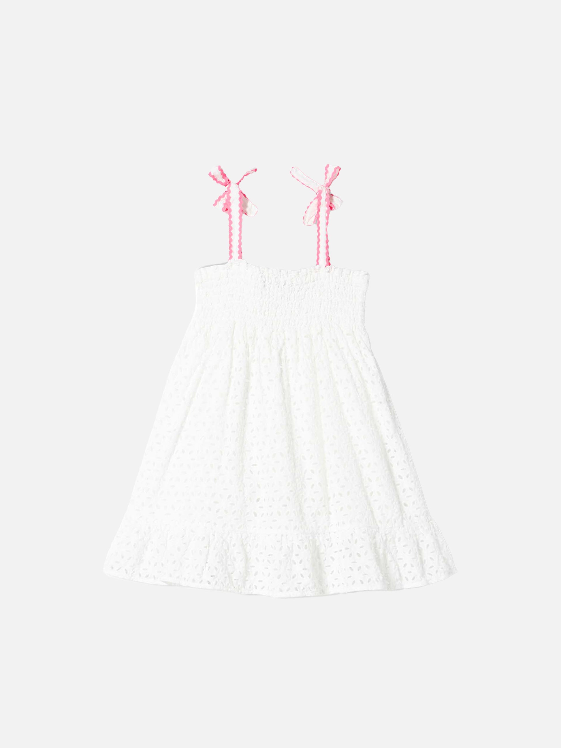 Girl white Sangallo dress - MC2 Saint Barth