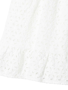Girl white Sangallo dress - MC2 Saint Barth