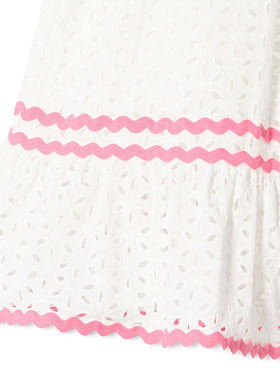Girl white sangallo dress - MC2 Saint Barth