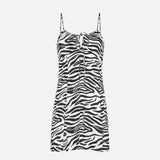 Kurzes Kleid mit Zebramuster