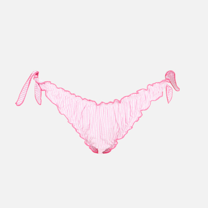 Woman seersucker striped swim briefs - MC2 Saint Barth