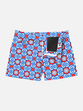 Man swim shorts with majolica print - MC2 Saint Barth