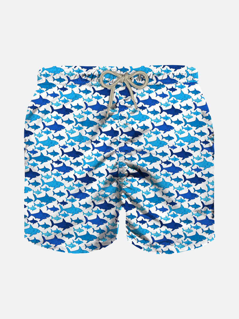 Badeshorts für Jungen mit Hai-Print