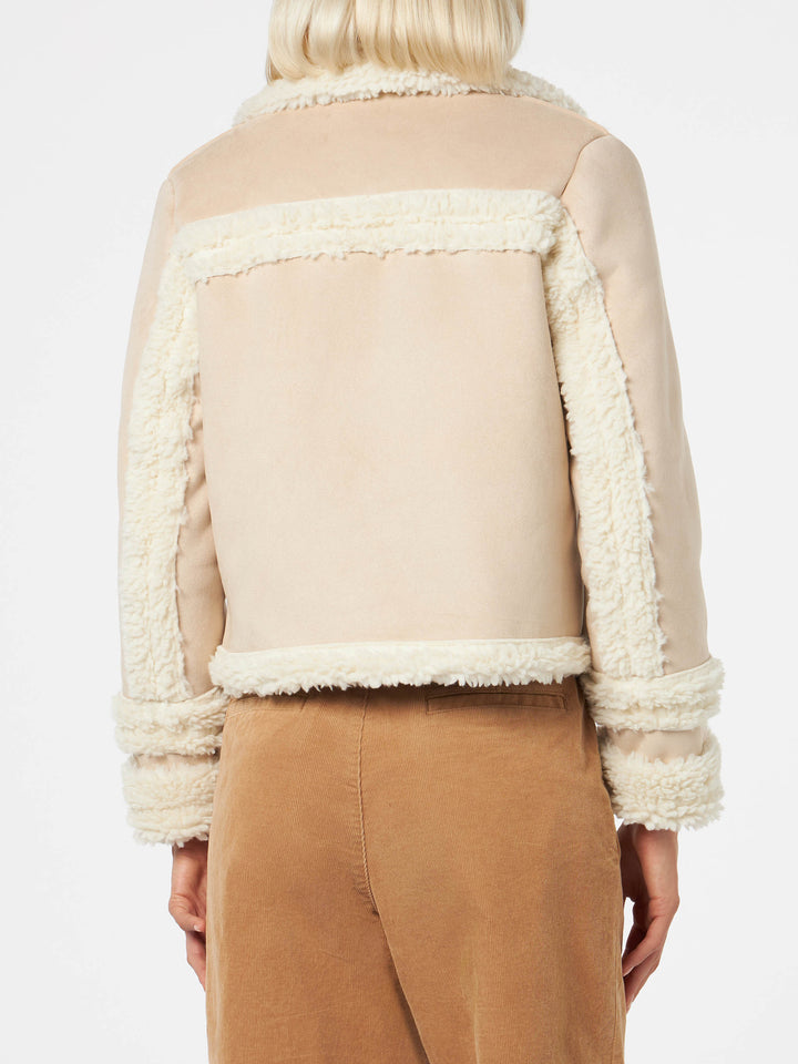 Woman short shearling-like jacket - MC2 Saint Barth