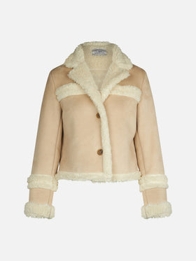Woman short shearling-like jacket - MC2 Saint Barth