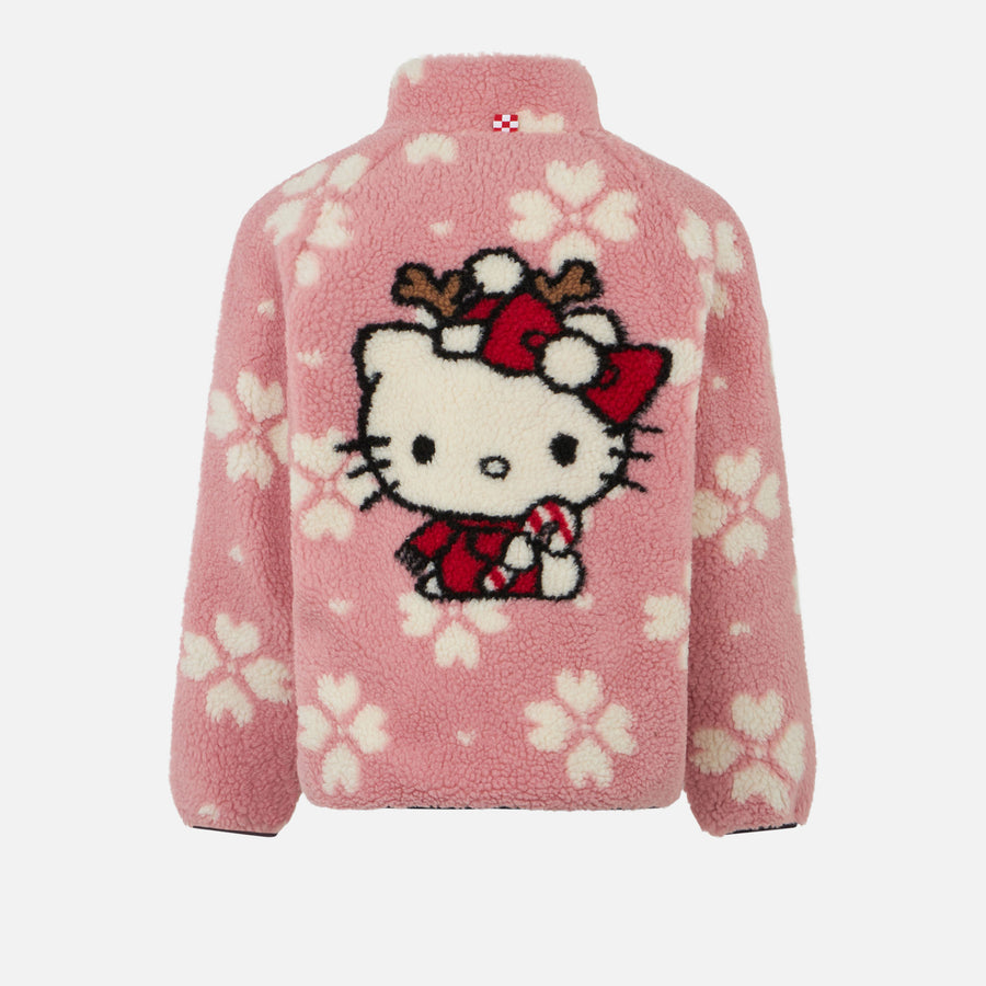 Mc2 Saint Barth Giacca sherpa da bambina con stampa Hello Kitty | EDIZIONE SPECIALE DI HELLO KITTY