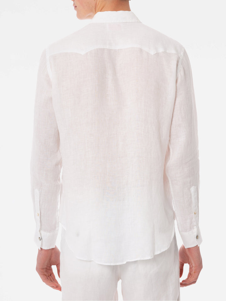 Man white linen shirt - MC2 Saint Barth