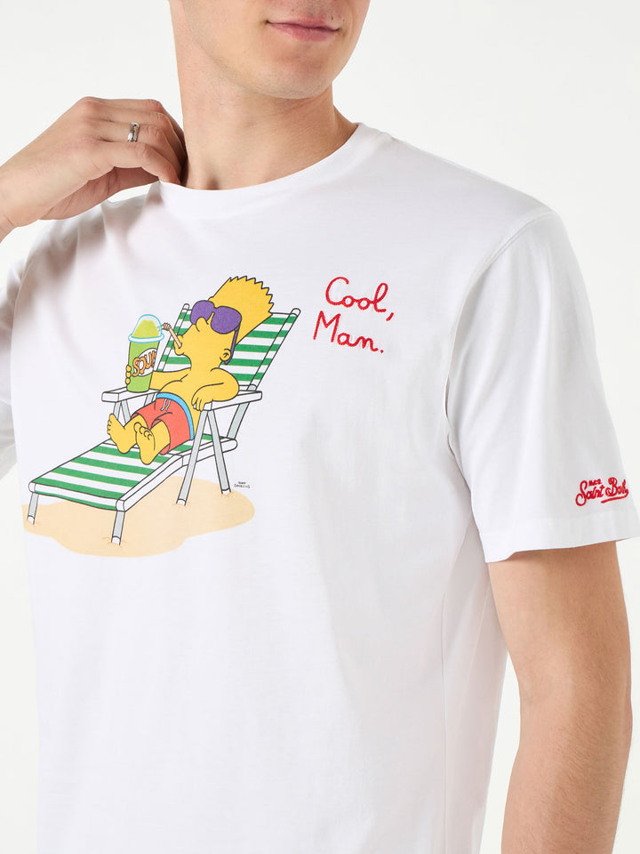 Man cotton t-shirt with Cool Man Bart embroidery | THE SIMPSONS SPECIAL EDITION