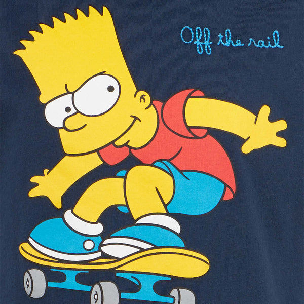 Schweres Baumwoll-T-Shirt für Jungen mit Bart-Skate-Print | DIE SIMPSONS-SONDERAUSGABE