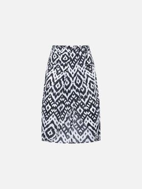 Woman midi skirt Amanda with ikat print - MC2 Saint Barth