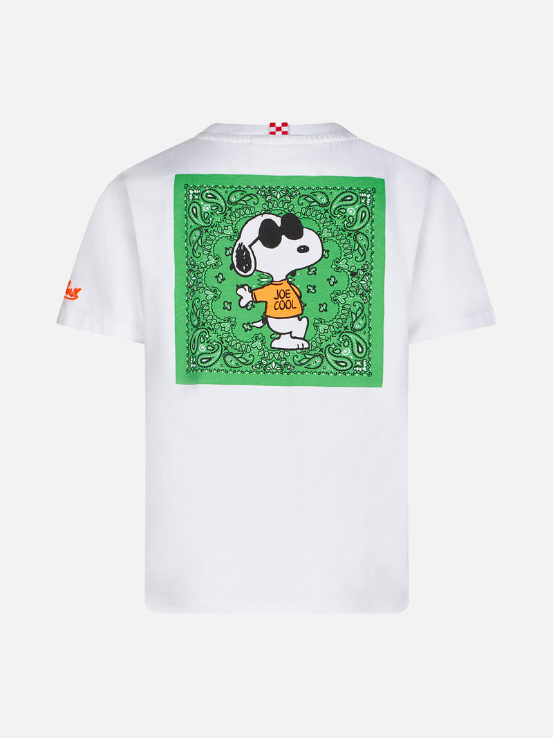 T-shirt da bambino in cotone con ricamo frontale I'm cool e Snoopy sul retro | EDIZIONE SPECIALE PEANUTS™