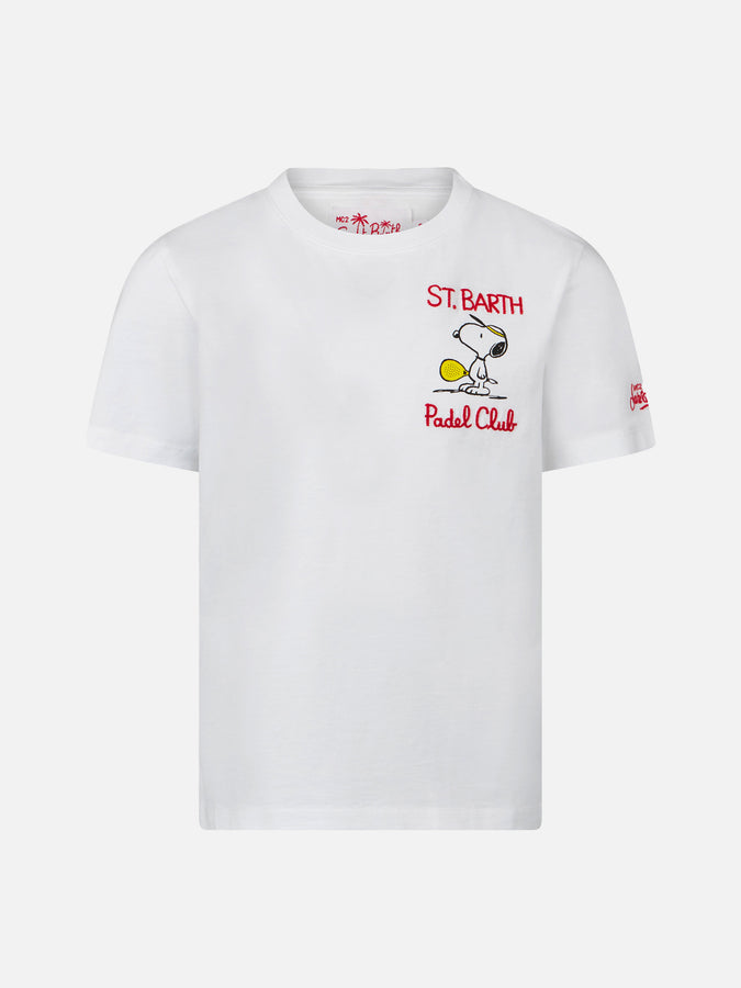 Mc2 Saint Barth T-shirt da bambino in cotone con stampa Snoopy e St. Barth Padel Club | SNOOPY - EDIZIONE SPECIALE PEANUTS™