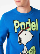 Maglione da uomo girocollo con stampa jacquard padel Snoopy | SNOOPY - EDIZIONE SPECIALE ©PEANUTS