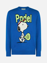 Maglione da uomo girocollo con stampa jacquard padel Snoopy | SNOOPY - EDIZIONE SPECIALE ©PEANUTS