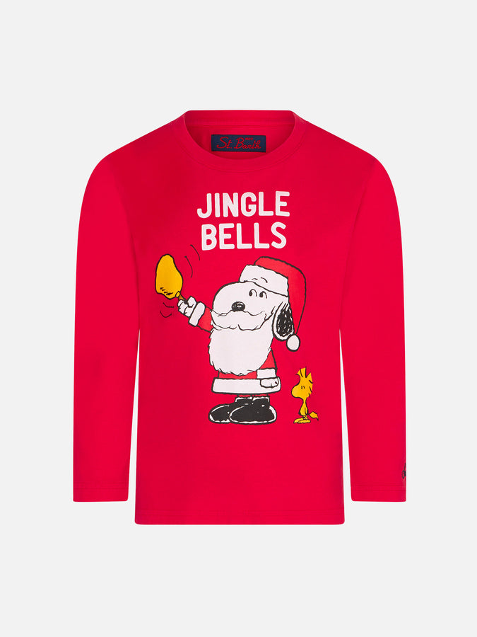 Mc2 Saint Barth T-shirt da bambino stampa Snoopy Jingle Bells |Peanuts© Special Edition