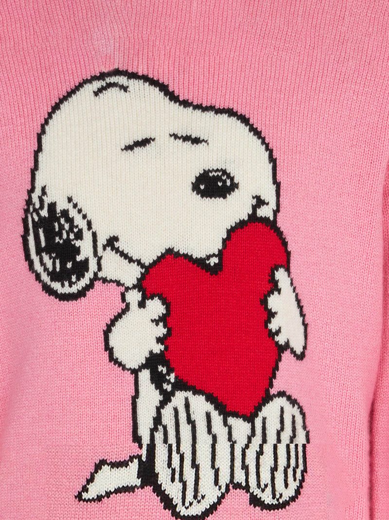 Mädchenpullover mit Snoopy-Print und „Love me“-Stickerei | Peanuts™ Sonderausgabe