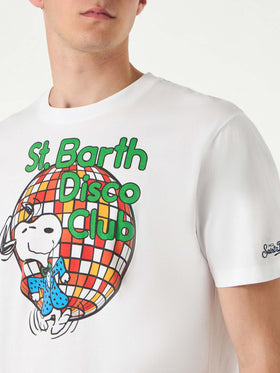 Man cotton t-shirt with St. Barth Disco Club and Snoopy print | SNOOPY - PEANUTS™ SPECIAL EDITION - MC2 Saint Barth