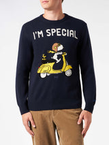 Maglione da uomo girocollo con stampa jacquard scooter Snoopy | SNOOPY - EDIZIONE SPECIALE ©PEANUTS