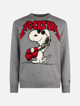 Man crewneck sweater with Snoopy rockstar jacquard print | SNOOPY - ©PEANUTS SPECIAL EDITION