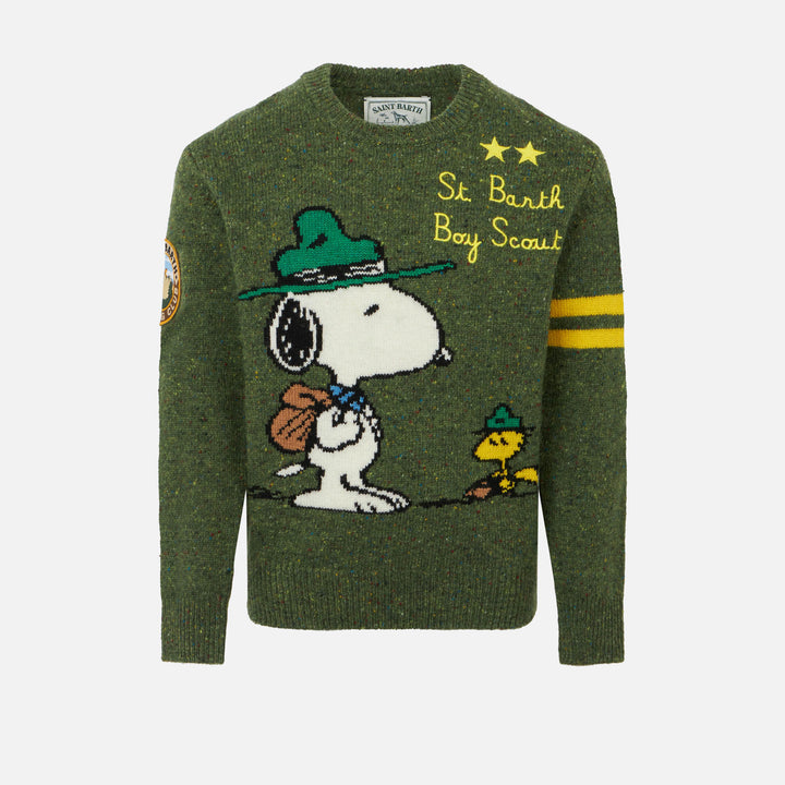 Maglione donegal girocollo da bambino con stampa jacquard Snoopy | SNOOPY - EDIZIONE SPECIALE PEANUTS™