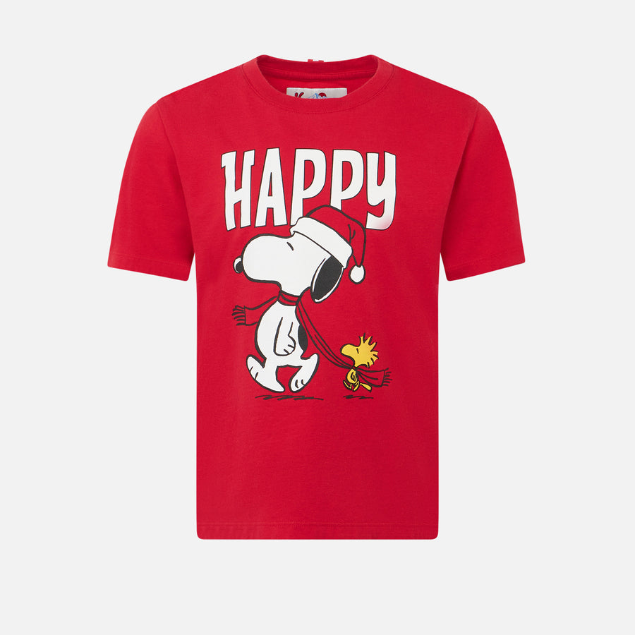 Mc2 Saint Barth T-shirt da bambino in cotone pesante con stampa Snoopy | EDIZIONE SPECIALE SNOOPY PEANUTS™