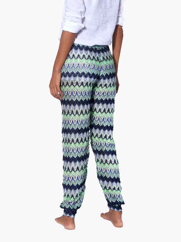 Multicolor bluette chevron knitted pants