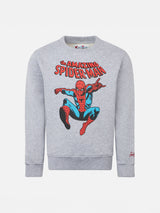 Boy crewneck grey sweatshirt with Spiderman print | MARVEL SPECIAL EDITION