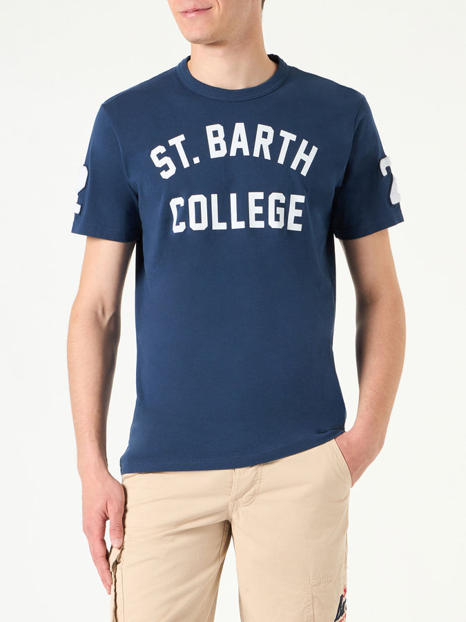 Mc2 Saint Barth T-shirt da uomo in cotone con scritta St. Barth College