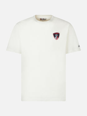 Man heavy cotton t-shirt with St. Barth Ski patch - MC2 Saint Barth