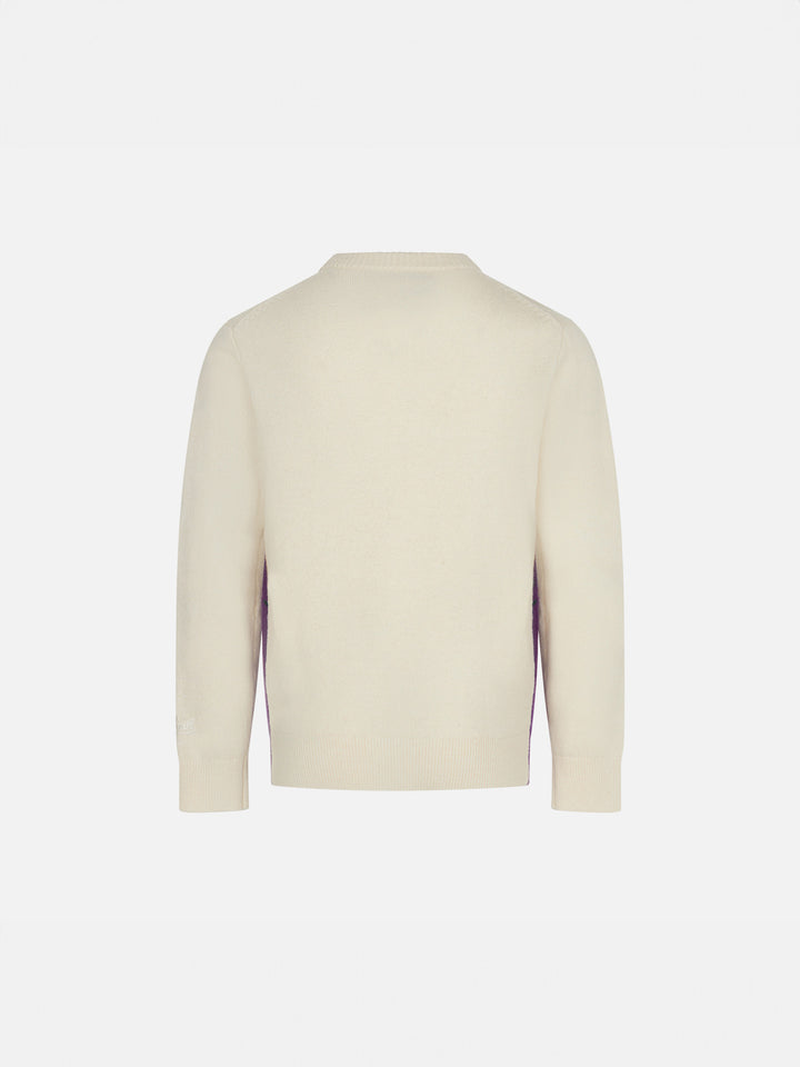 Girl crewneck sweater with St. Moritz postcard - MC2 Saint Barth