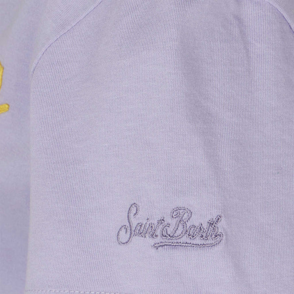 Mädchen-T-Shirt mit Dreaming St. Barth-Stickerei