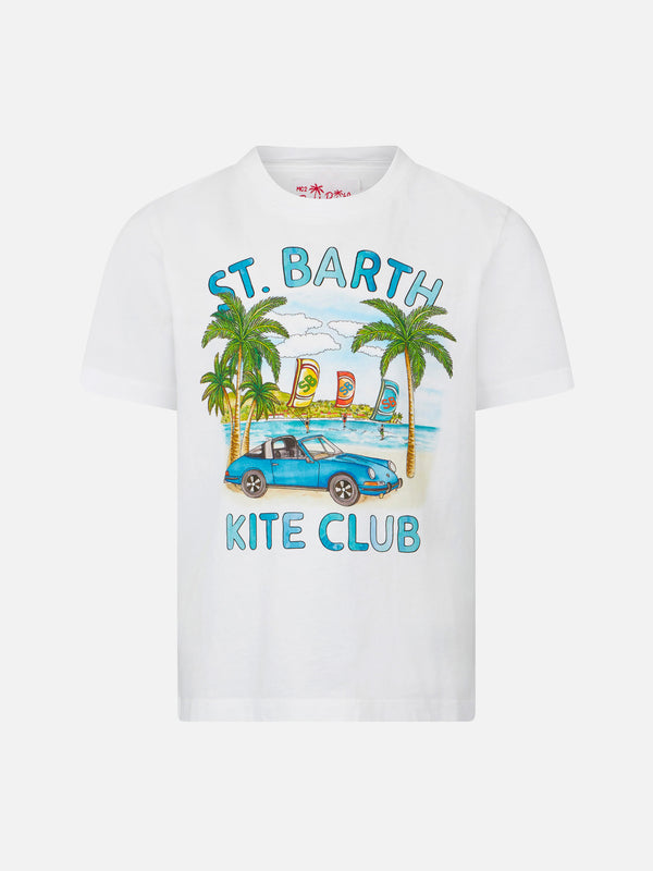 Boy cotton t-shirt with car print