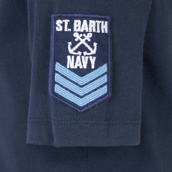 T-shirt blu da bambino Saint Barth Navy