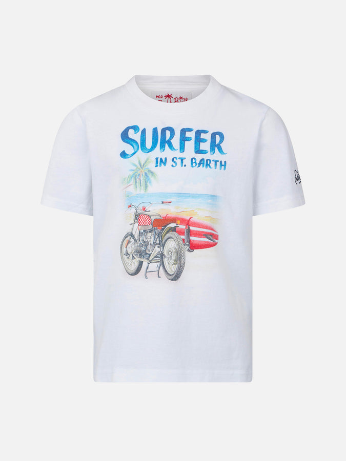 Mc2 Saint Barth T-shirt da bambino con stampa surfista