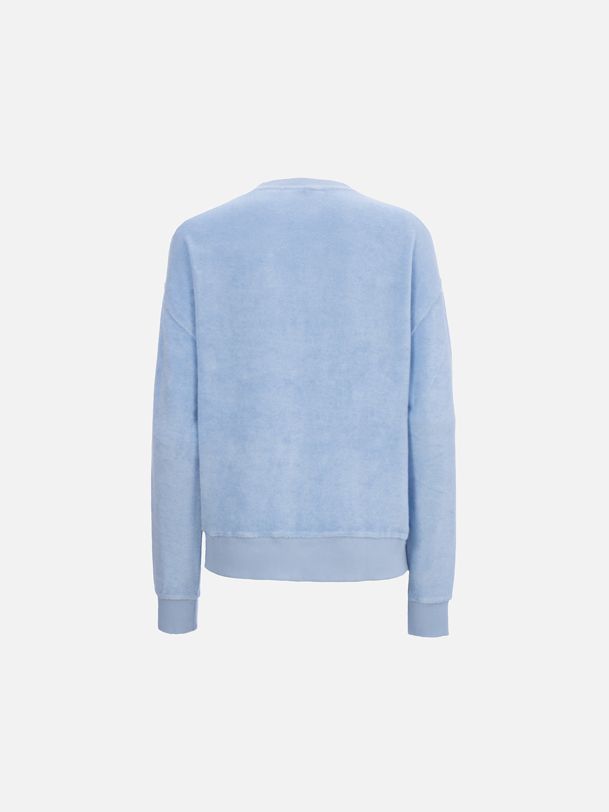 Sudadera Stardust de mujer en rizo de algodón azul claro 