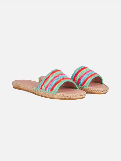 Woman espadrillas with crochet stripes - MC2 Saint Barth