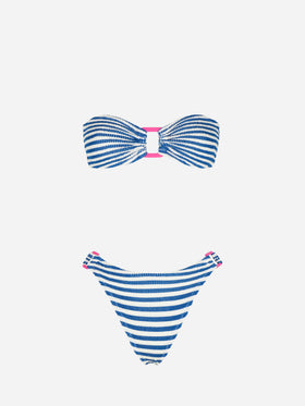 Bikini da donna a fascia crinkle