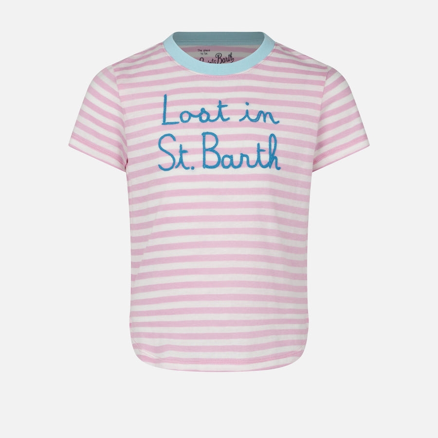 Mc2 Saint Barth T-shirt da bambina con ricamo