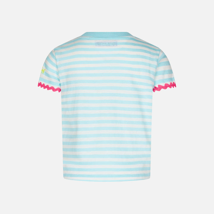 Girl striped t-shirt with Saint Barth embroidery - MC2 Saint Barth