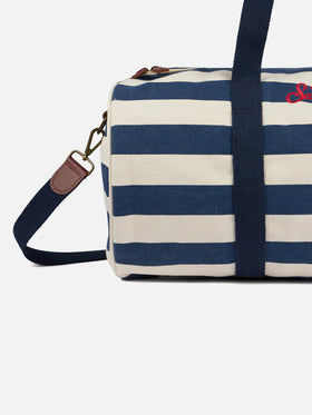 Travel duffel bag with blue stripes - MC2 Saint Barth