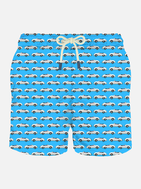 Badeshorts aus leichtem Stoff mit Mikroprint „Cars“.