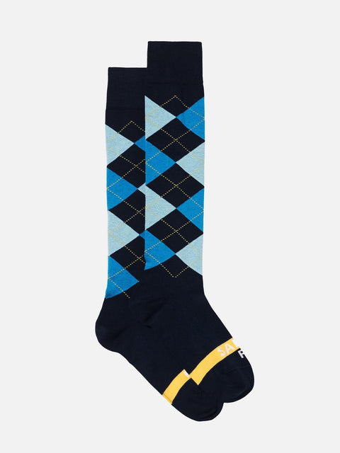 Man long socks with argyle pattern - MC2 Saint Barth
