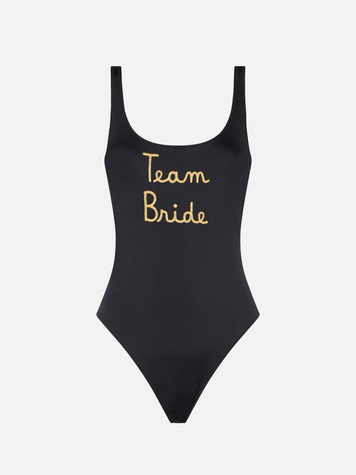 Woman one piece swimsuit with Team Bride embroidery - MC2 Saint Barth