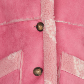 Girl shearling jacket with paisley print - MC2 Saint Barth